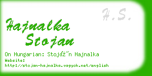 hajnalka stojan business card